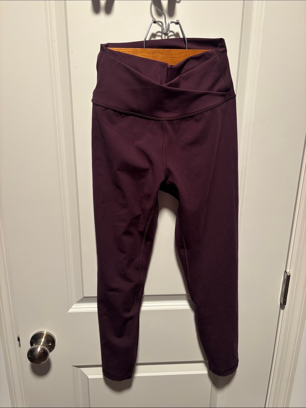 P'tula women’s Deep Plum Crossover Waist Leggings